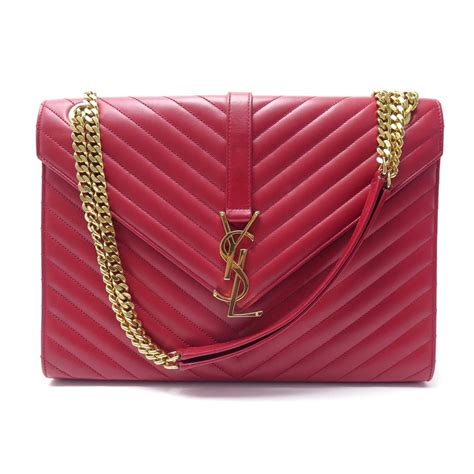 sac ysl rouge bandouliere|YSL saint laurent.